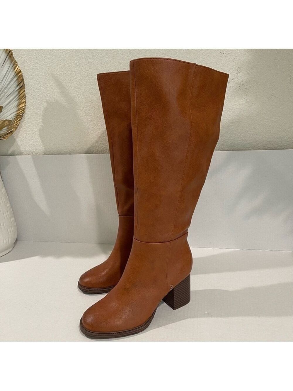 Women’s Zodiac Riona Brown Leather Riding Boots Size 7.5 US! - Picture 4 of 8